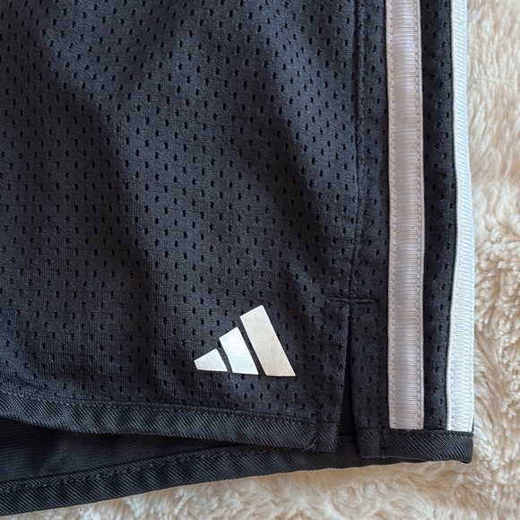 Adidas Black and White Athletic Shorts size youth 14 - Picture 3 of 8